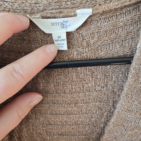 TerraSky Open Front Sweater - Picture 2 of 3